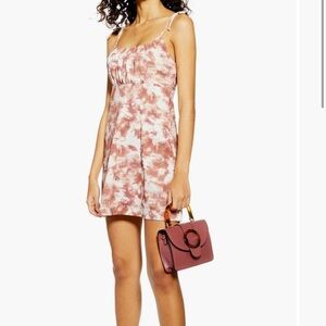 Topshop Pink Tie-Dye Dress